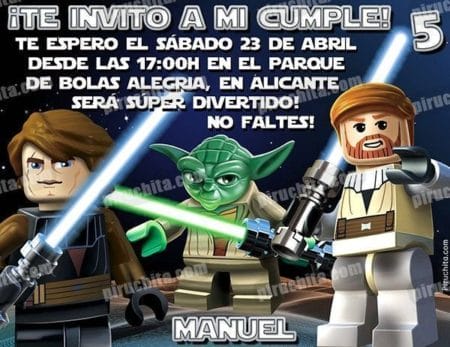 Invitación cumpleaños Lego Star Wars #01-0